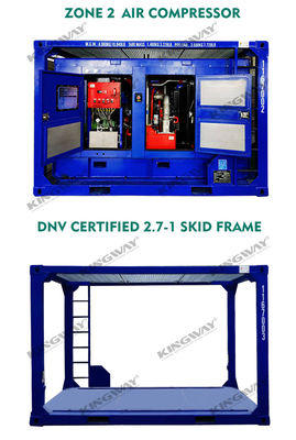 20FT DNV 2.7-1 গ্যাস তেলক্ষেত্র প্ল্যাটফর্মের জন্য অফশোর কনটেইনার লিফটিং স্কিড স্লিংস স্টার্টিং সিস্টেম 24V ডিসি বৈদ্যুতিক স্টার্ট