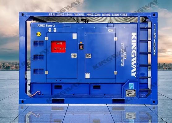3phase DNVGL 2.7-1 স্কিড ফ্রেম ATEX সার্টিফিকেশন 260 CFM 425CFM অনশোর অফশোর প্ল্যাটফর্ম বিস্ফোরণ প্রতিরোধী বায়ু সংকোচকারী