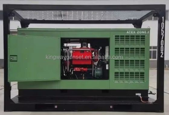 3phase DNVGL 2.7-1 স্কিড ফ্রেম ATEX সার্টিফিকেশন 260 CFM 425CFM অনশোর অফশোর প্ল্যাটফর্ম বিস্ফোরণ প্রতিরোধী বায়ু সংকোচকারী