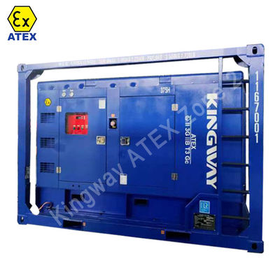 80KVA ভারী দায়িত্ব ATEX জোন 2 অফশোর জেনারেটর DNV 2.7-1 স্কিডে মাউন্ট করা