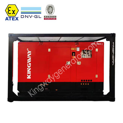 80KVA ভারী দায়িত্ব ATEX জোন 2 অফশোর জেনারেটর DNV 2.7-1 স্কিডে মাউন্ট করা