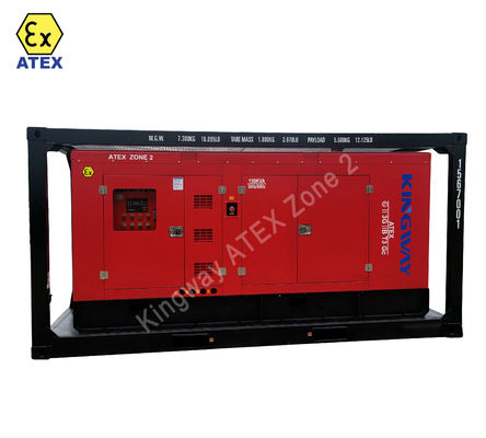 3phase ATEX সার্টিফিকেশন DNVGL 2.7-1 স্কিড ফ্রেম 400kva জোন2 বিস্ফোরণ প্রতিরোধী ডিজেল জেনারেটর সেট অফশোর প্ল্যাটফর্ম