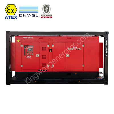 OEM কাস্টমাইজড ATEX 3phase 200kw zone2 বিস্ফোরণ প্রতিরোধী ডিজেল জেনারেটর সেট DNVGL 2.7-1 স্কিড ফ্রেম প্ল্যাটফর্ম সার্ভিস ইঞ্জিন