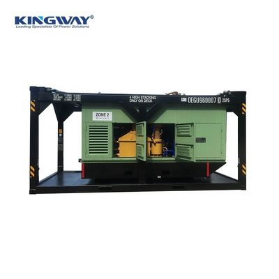 ATEX জোন ২ IIB T3 ডিজেল সুলার এয়ার কম্প্রেসার 260CFM বিস্ফোরণ প্রতিরোধী DNV 2.7- অফহোর প্ল্যাটফর্মের জন্য লিফটিং ফ্রেম