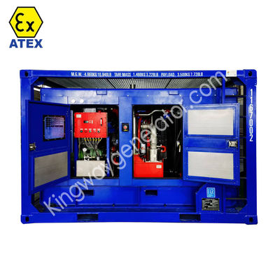 DNV2.7-1 স্কিড ফ্রেম প্ল্যাটফর্ম ATEX শংসাপত্র 3phase 800kw 1000kva zone2 বিস্ফোরণ প্রতিরোধী ডিজেল জেনারেটর সেট সার্ভিস ইঞ্জিন