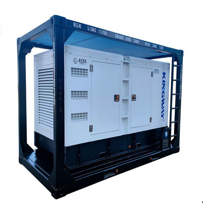 ATEX শংসাপত্র 3phase 200kw 250kva zone2 বিস্ফোরণ প্রতিরোধী ডিজেল জেনারেটর সেট DNVGL 2.7-1 স্কিড ফ্রেম প্ল্যাটফর্ম সার্ভিস ইঞ্জিন