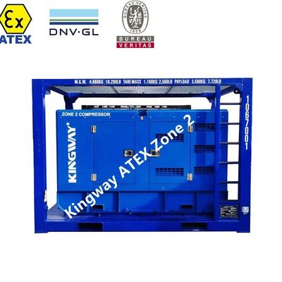 ATEX সার্টিফিকেশন৩ফেজ DNVGL 2.7-1 স্কিড ফ্রেম 120kw 150kva অনশোর অফশোর প্ল্যাটফর্ম জোন 2 জেনারেটর