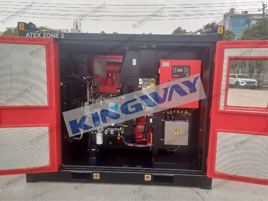 75kVA বিস্ফোরণ-প্রতিরোধী ATEX জোন 2 ডিজেল ইঞ্জিন জেনারেটর সেট DNV2.7-1 লিফটিং ফ্রেম সহ