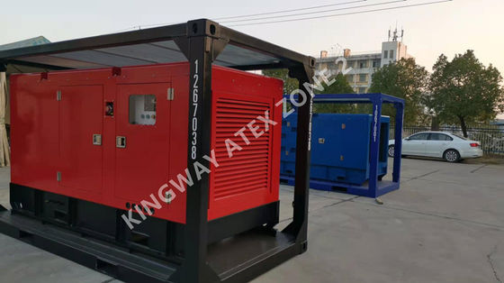 ATEX Zone 2 375CFM Sullair বিস্ফোরণ-প্রমাণ ডিজেল এয়ার কম্প্রেসার কিংওয়ে DNV ফ্রেম