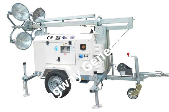 5.5m উচ্চতা 200W LED মোবাইল লাইট টাওয়ার যান্ত্রিক উত্তোলন