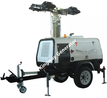 5.5m উচ্চতা 200W LED মোবাইল লাইট টাওয়ার যান্ত্রিক উত্তোলন