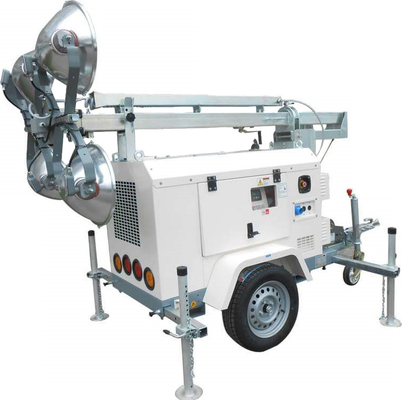 ডিজেল জেনারেটর সহ মোবাইল জেনারেটর 2x1000w LED বেলুন লাইট টাওয়ার