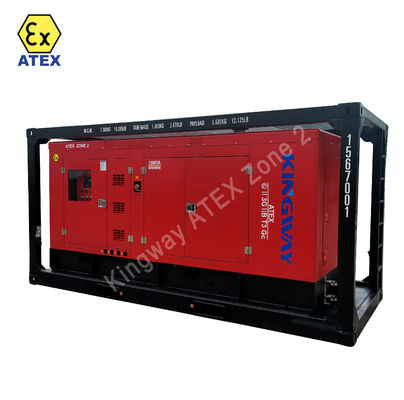 200kVA ATEX জোন 2 ডিজেল জেনারেটর, তাপমাত্রা ক্লাস T3, DNV 2.7-1 লিফটিং ক্র্যাশ ফ্রেমে মাউন্ট করা