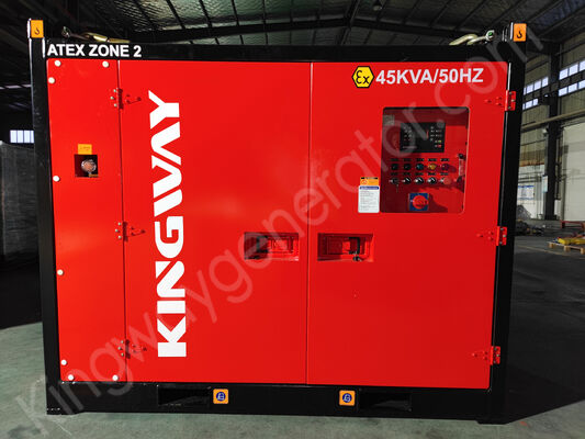 30KVA কিংওয়ে ATEX জোন 2 কম্প্যাক্ট সাইলেন্ট এক্সপ্লোশন প্রুফ ডিজেল জেনারেটর DNV লিফটিং ফ্রেম সহ